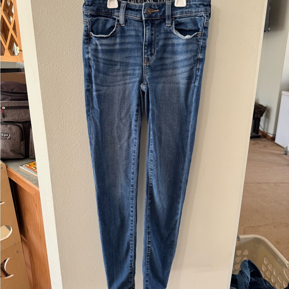 American Eagle Outfitters Blue Skinny Jeans with Classic Denim Look